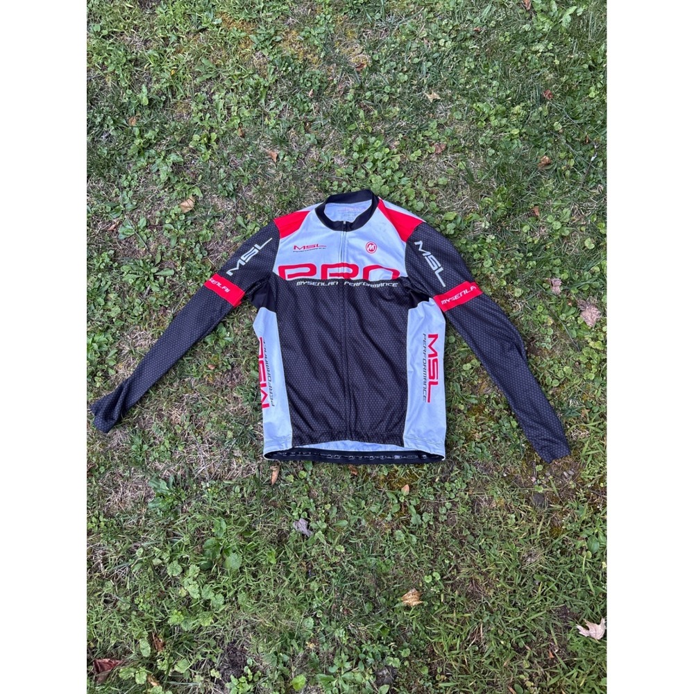 Women's‎ Cycling Jersey Long Sleeve 1/4 Zip Bike Shirt Red Black M